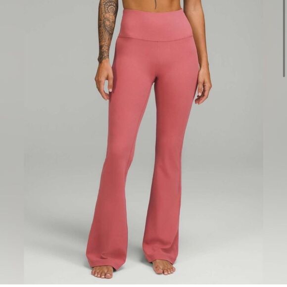 lululemon athletica Pants - Lululemon Groove Super-High-Rise Flared Pant Nulu Brier Rose pink neutral